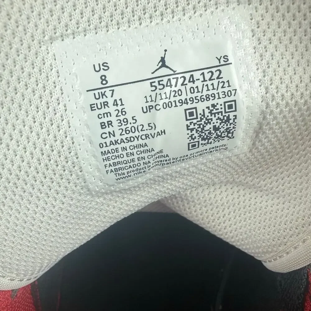 Nike Air Jordan 1 Mid Gym Red Black White Men's Size 8 554724-122